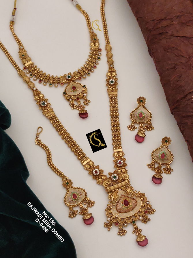 Wedding Accessories Rajwadi Mina Combo Set Catalog